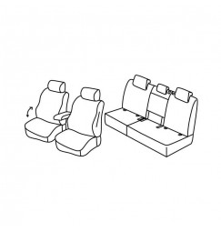 Set coprisedili Superior - Nocciola - compatibile per Seat Tarraco (01/19>) FR