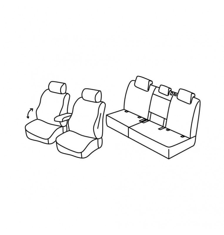 Set coprisedili Superior - Grigio/Nero - compatibile per Seat Tarraco (01/19>) FR