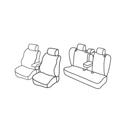 Set coprisedili Superior - Beige - compatibile per Skoda Octavia 5p (09/04>02/13)