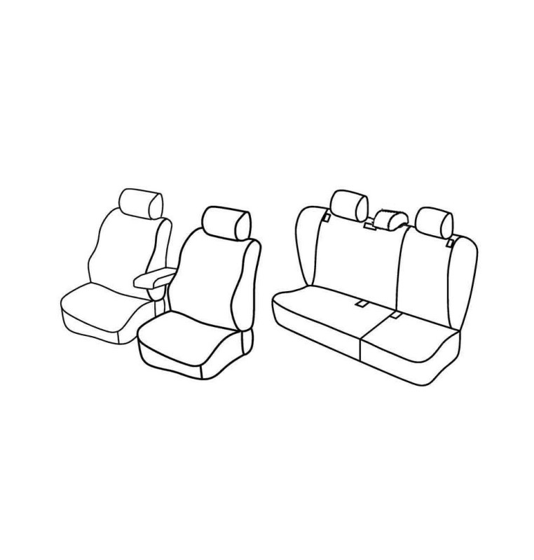 Set coprisedili Superior - Beige - compatibile per Skoda Octavia 5p (09/04>02/13)  - Skoda Octavia Wagon (01/05>04/13)