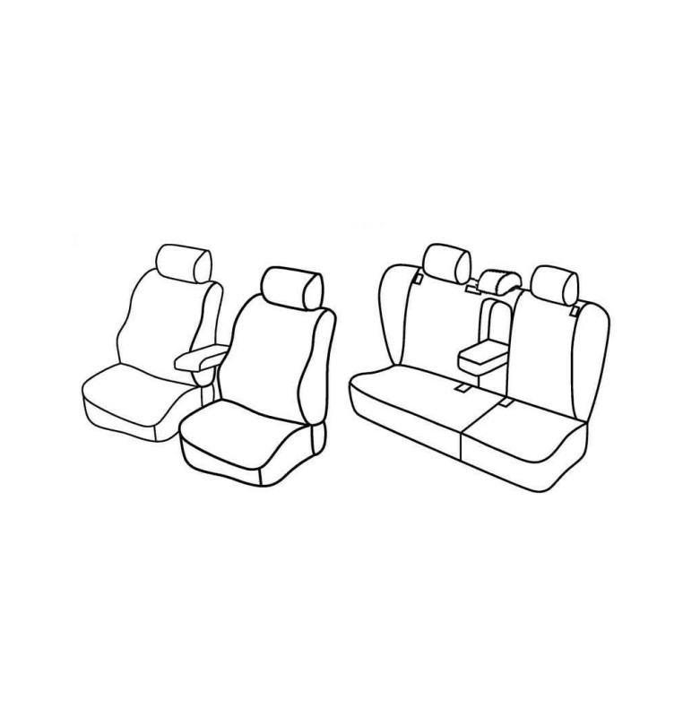 Set coprisedili Superior - Beige - compatibile per Skoda Octavia 5p (09/04>02/13)  - Skoda Octavia Wagon (01/05>04/13)