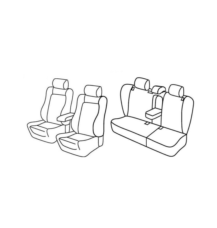 Set coprisedili Superior - Nocciola - compatibile per Skoda Octavia 5p (09/04>02/13)  - Skoda Octavia Wagon (01/05>04/13)