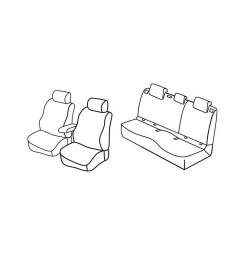 Set coprisedili Superior - Nocciola - compatibile per Skoda Octavia 5p (03/13>05/20) Ambition