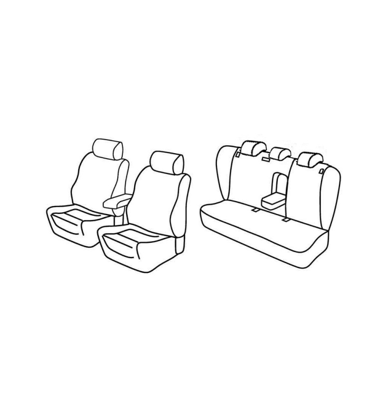 Set coprisedili Superior - Nocciola - compatibile per Skoda Superb 4p (09/08>08/13)