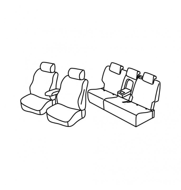 Set coprisedili Superior - Nocciola - compatibile per Skoda Kodiaq (04/17>) Ambition