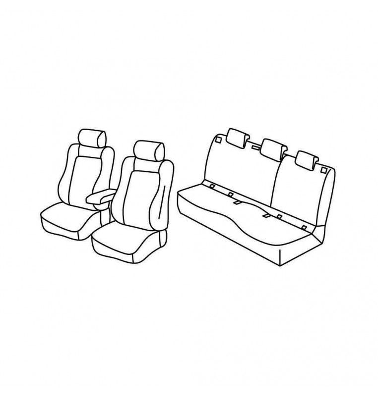 Set coprisedili Superior - Nocciola - compatibile per Skoda Karoq (12/17>)