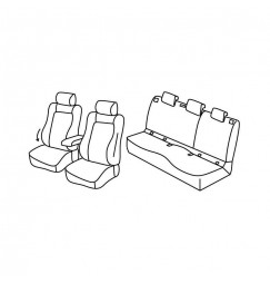 Set coprisedili Superior - Beige - compatibile per Skoda Karoq (12/17>)