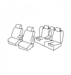 Set coprisedili Superior - Grigio/Nero - compatibile per Skoda Superb 4p (09/08>08/13)
