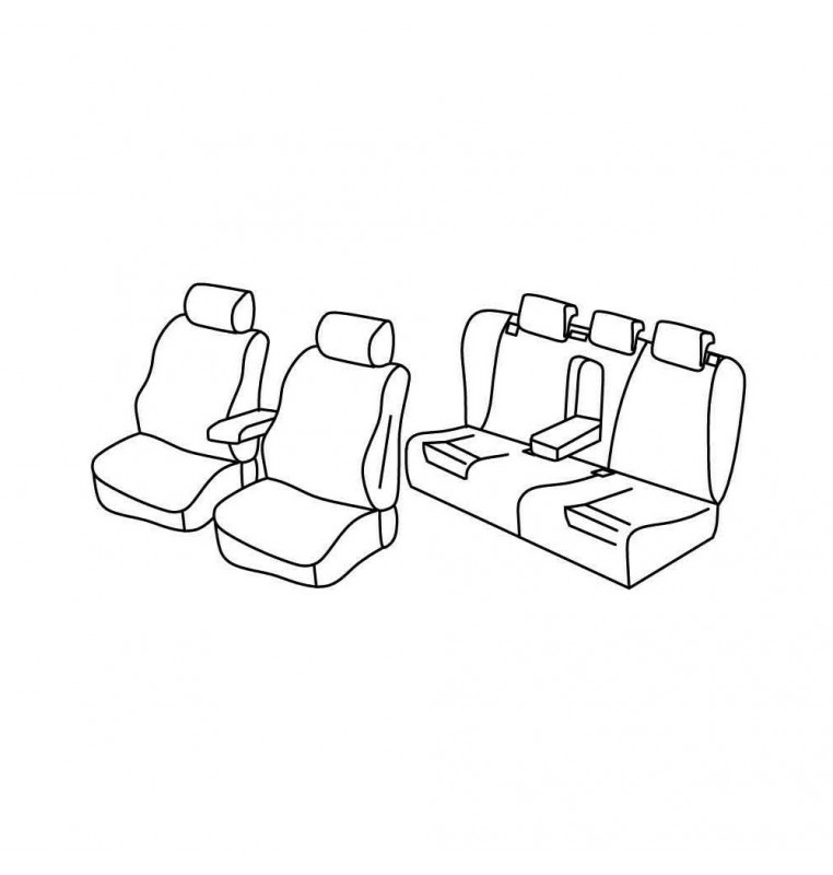 Set coprisedili Superior - Grigio/Nero - compatibile per Skoda Superb 4p (09/08>08/13)