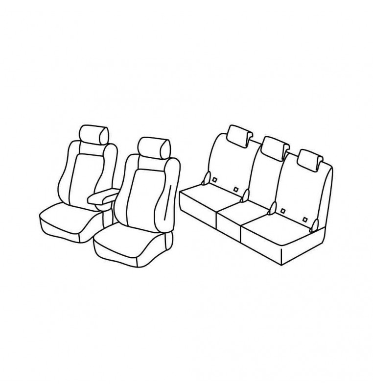 Set coprisedili Superior - Nocciola - compatibile per Skoda Karoq (12/17>)