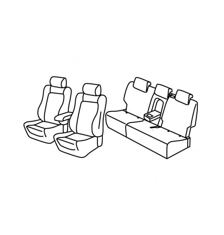 Set coprisedili Superior - Nocciola - compatibile per Skoda Kodiaq (04/17>) Scout, Style