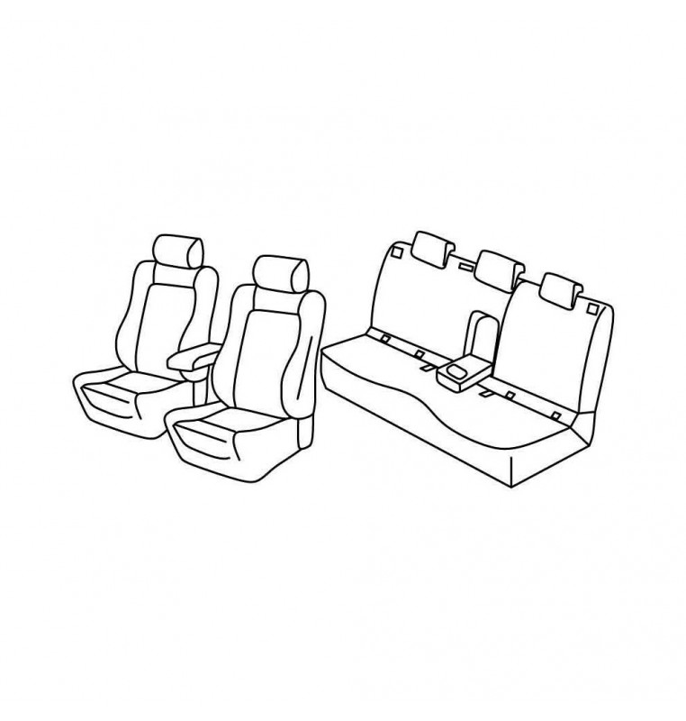 Set coprisedili Superior - Nocciola - compatibile per Skoda Karoq (12/17>)