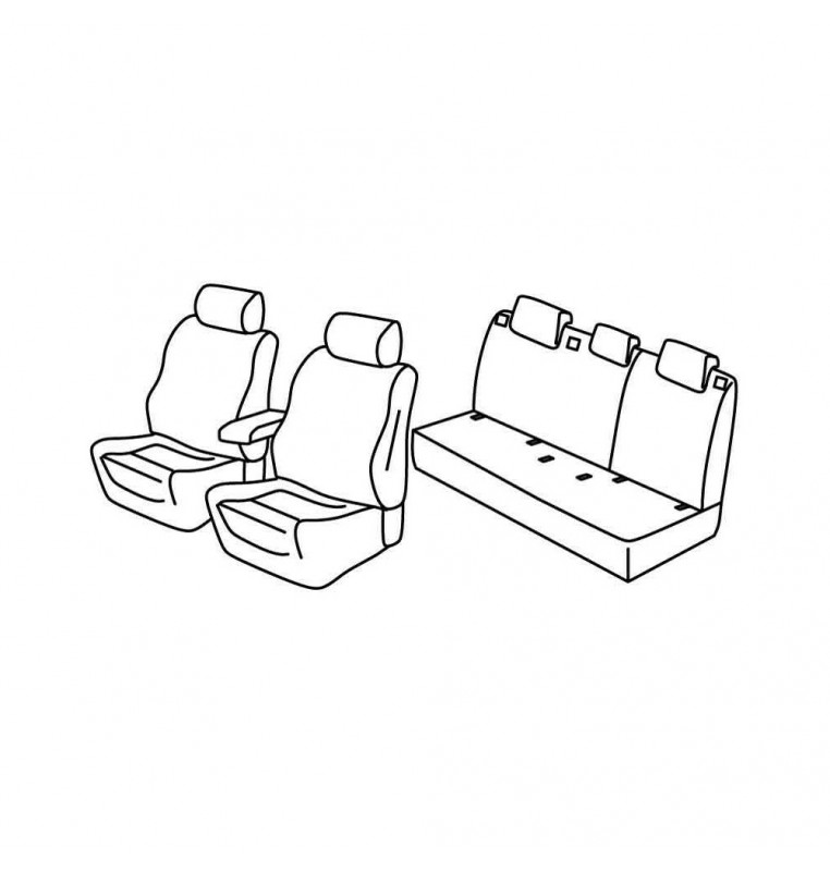 Set coprisedili Superior - Nocciola - compatibile per Skoda Octavia Wagon (06/20>)