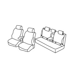 Set coprisedili Superior - Nero/Grigio - compatibile per Subaru Outback (03/15>03/21)