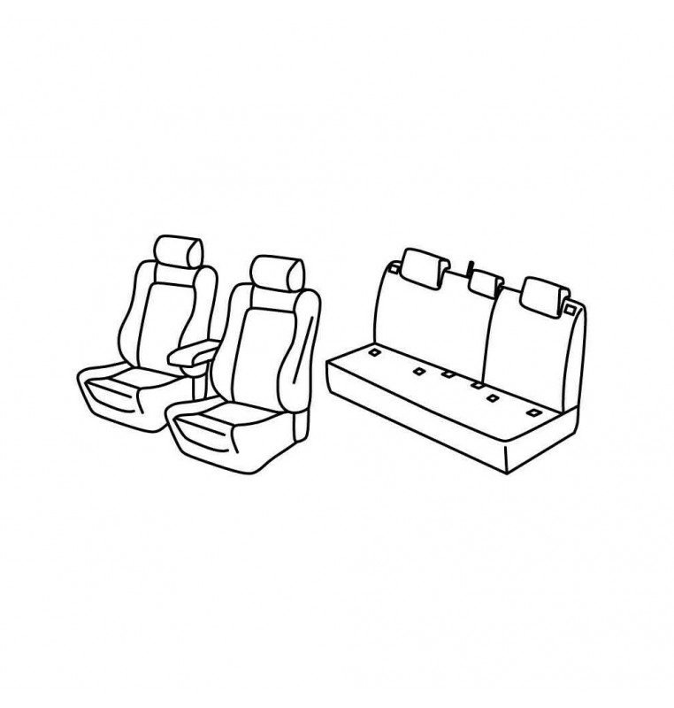 Set coprisedili Superior - Beige - compatibile per Subaru Xv (01/12>01/18) Free, Style, Limited
