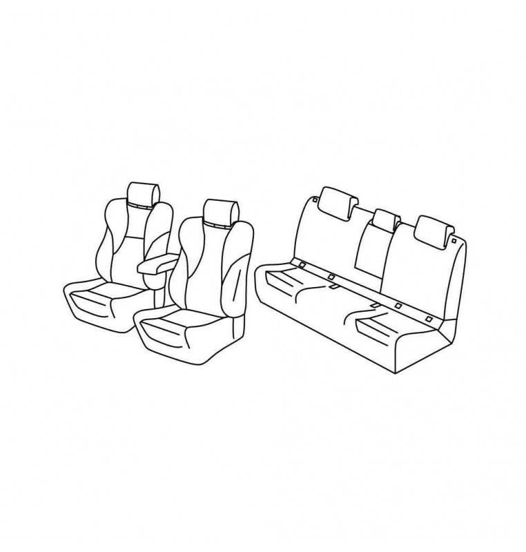Set coprisedili Superior - Beige - compatibile per Subaru Xv (02/18>)