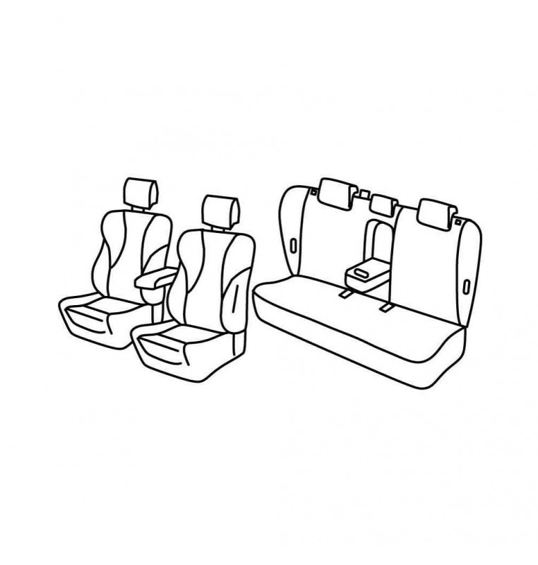 Set coprisedili Superior - Beige - compatibile per Subaru Outback (04/21>) Elettrica