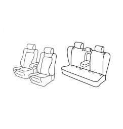 Set coprisedili Superior - Beige - compatibile per Toyota Avensis 4p (05/03>03/09) fino al 2005