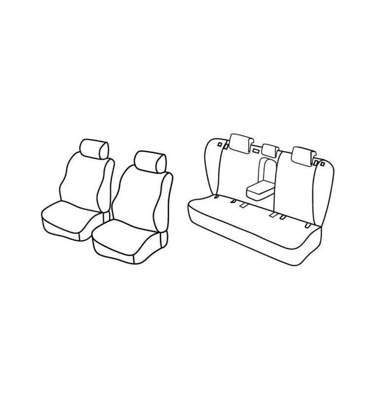 Set coprisedili Superior - Nocciola - compatibile per Toyota Avensis 4p (04/09>03/19)