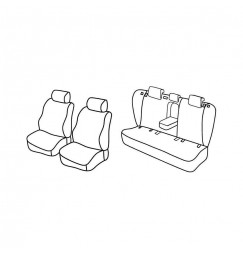 Set coprisedili Superior - Beige - compatibile per Toyota Avensis 4p (04/09>03/19)