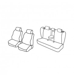 Set coprisedili Superior - Beige - compatibile per Toyota Avensis Wagon (04/09>03/19)