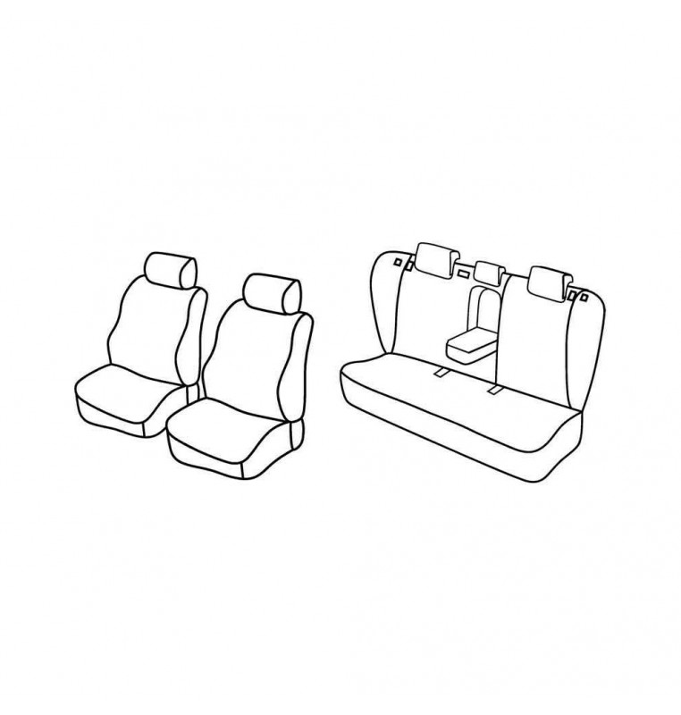 Set coprisedili Superior - Beige - compatibile per Toyota Avensis Wagon (04/09>03/19)