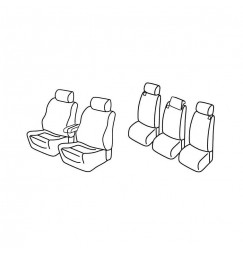 Set coprisedili Superior - Beige - compatibile per Toyota Corolla Verso (09/04>05/09)