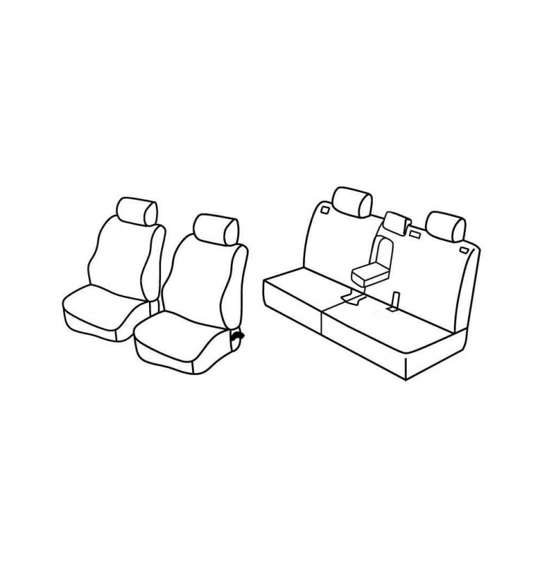 Set coprisedili Superior - Nocciola - compatibile per Toyota Land Cruiser 3p (12/02>10/09)