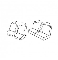 Set coprisedili Superior - Beige - compatibile per Toyota Land Cruiser 3p (12/02>10/09)