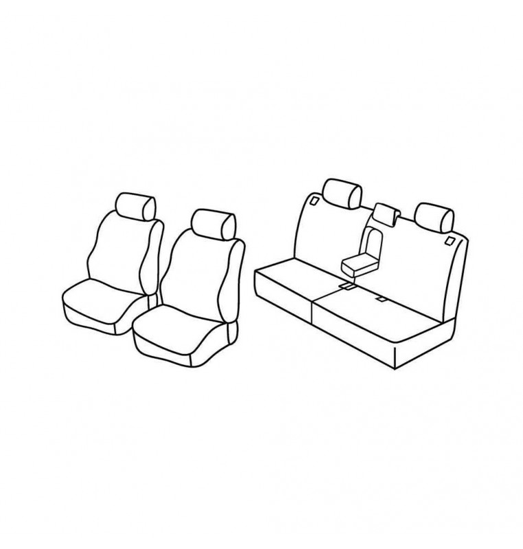 Set coprisedili Superior - Nocciola - compatibile per Toyota Land Cruiser 5p (12/02>10/09)