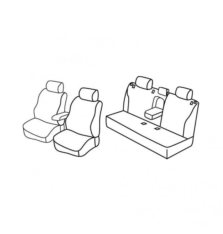 Set coprisedili Superior - Nocciola - compatibile per Toyota Prius 5p (07/09>02/16)