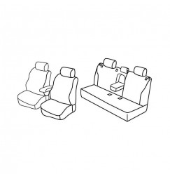 Set coprisedili Superior - Beige - compatibile per Toyota Prius 5p (07/09>02/16)