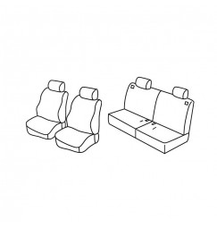 Set coprisedili Superior - Nocciola - compatibile per Toyota Rav4 5p (10/00>01/06) dal 2004