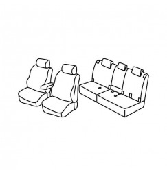 Set coprisedili Superior - Grigio/Nero - compatibile per Toyota Rav4 (02/06>02/13)