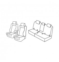 Set coprisedili Superior - Beige - compatibile per Toyota Rav4 (03/13>02/19) Elegance