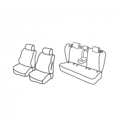 Set coprisedili Superior - Nero/Grigio - compatibile per Toyota Avensis 4p (04/09>03/19)