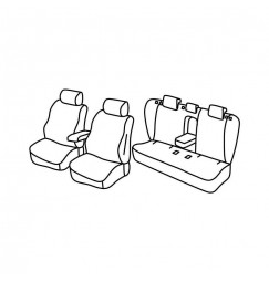 Set coprisedili Superior - Beige - compatibile per Toyota Avensis Wagon (04/09>03/19)