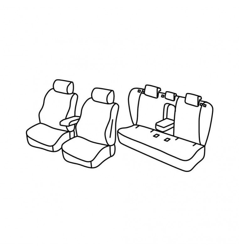 Set coprisedili Superior - Beige - compatibile per Toyota Avensis Wagon (04/09>03/19)