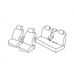 Set coprisedili Superior - Nocciola - compatibile per Toyota Rav4 (11/17>02/19) Hybrid