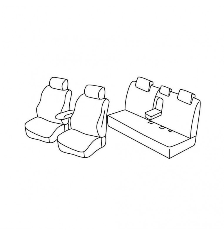 Set coprisedili Superior - Nocciola - compatibile per Toyota Rav4 (11/17>02/19) Hybrid