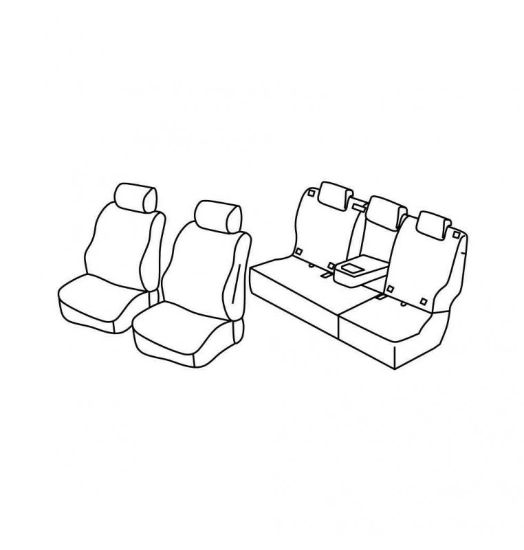 Set coprisedili Superior - Nocciola - compatibile per Toyota Land Cruiser 5p (12/17>)