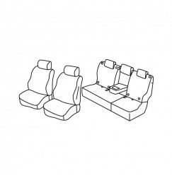 Set coprisedili Superior - Beige - compatibile per Toyota Land Cruiser 5p (12/17>)