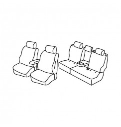 Set coprisedili Superior - Beige - compatibile per Toyota Land Cruiser 5p (11/13>)