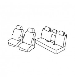 Set coprisedili Superior - Beige - compatibile per Toyota Rav4 (03/19>) Hybrid