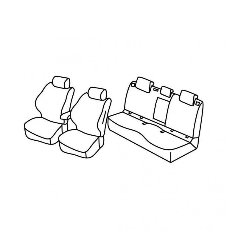 Set coprisedili Superior - Nocciola - compatibile per Toyota Corolla 5p (03/19>) Hybrid