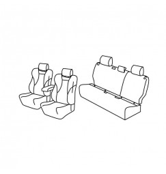 Set coprisedili Superior - Nocciola - compatibile per Toyota Yaris 5p (09/20>) Hybrid - Toyota Yaris Cross 5p (09/21>)