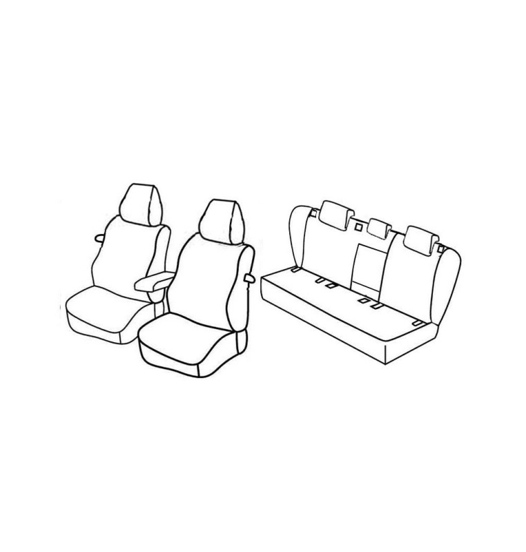Set coprisedili Superior - Nocciola - compatibile per Volkswagen Golf V 3p (11/03>10/08) Trendline