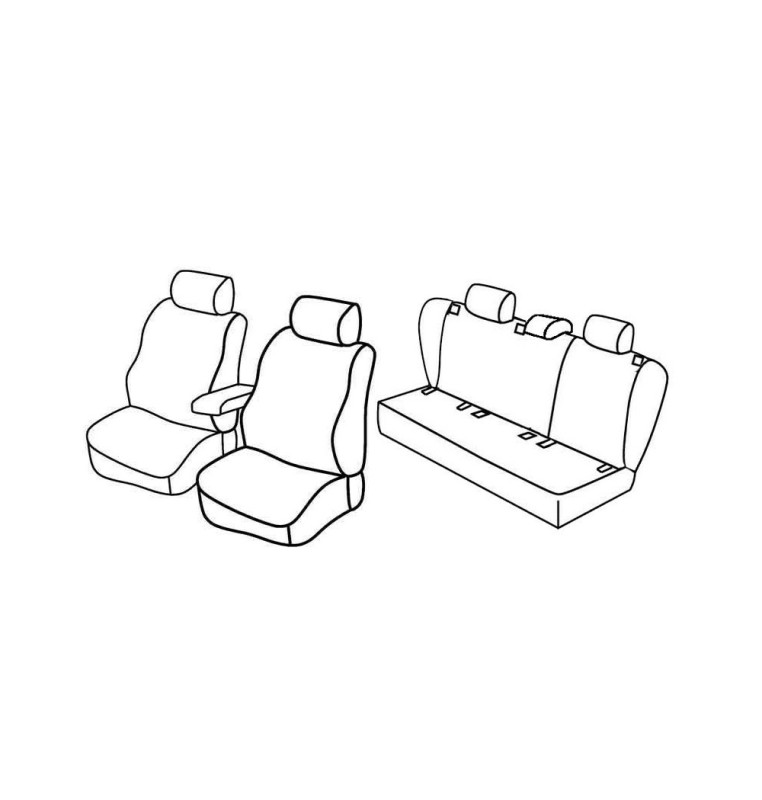 Set coprisedili Superior - Nocciola - compatibile per Volkswagen Golf V 5p (11/03>10/08) Trendline