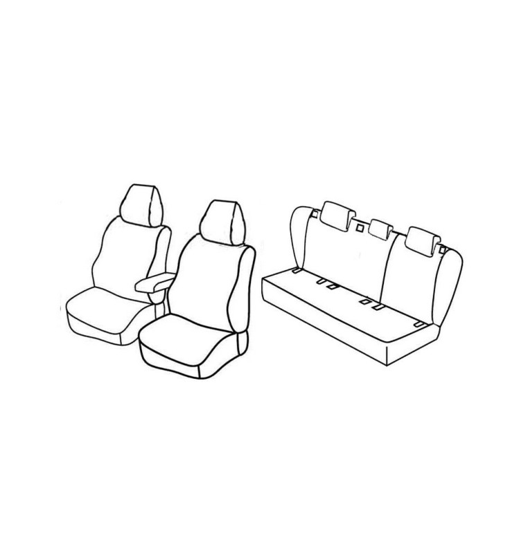 Set coprisedili Superior - Nocciola - compatibile per Volkswagen Golf V 5p (11/03>10/08) Trendline