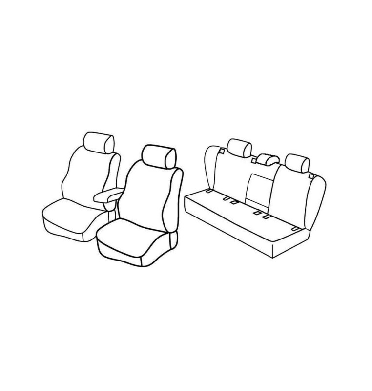 Set coprisedili Superior - Nocciola - compatibile per Volkswagen Golf V 5p (11/03>10/08) Trendline